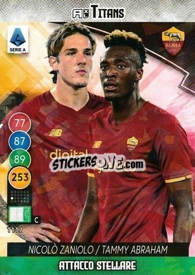 Sticker Nicolo Zaniolo / Tammy Abraham - Calciatori 2021-2022. Adrenalyn XL TITANS - Panini