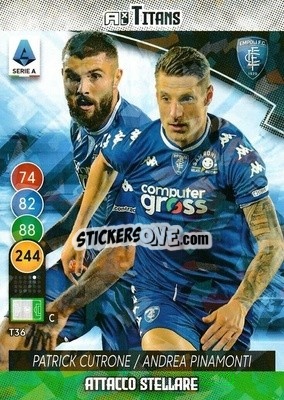 Sticker Patrik Cutrone / Andrea Pinamonti - Calciatori 2021-2022. Adrenalyn XL TITANS - Panini