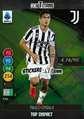 Sticker Paulo Dybala - Calciatori 2021-2022. Adrenalyn XL TITANS - Panini