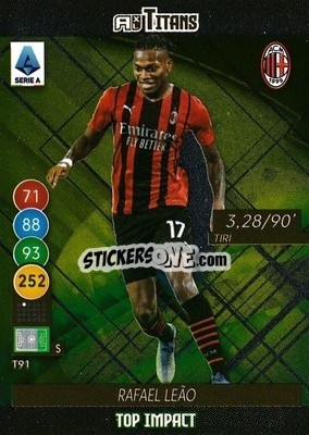 Sticker Rafael Leao - Calciatori 2021-2022. Adrenalyn XL TITANS n. T91 - Panini