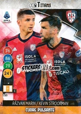 Sticker Razvan Marin / Kevin Strootman - Calciatori 2021-2022. Adrenalyn XL TITANS n. T26 - Panini