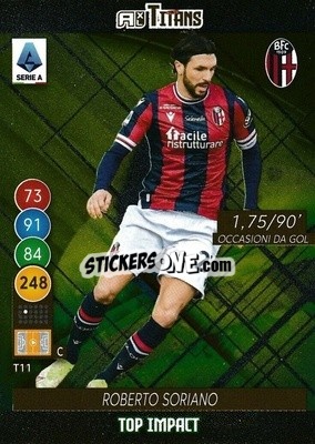 Cromo Roberto Soriano - Calciatori 2021-2022. Adrenalyn XL TITANS - Panini