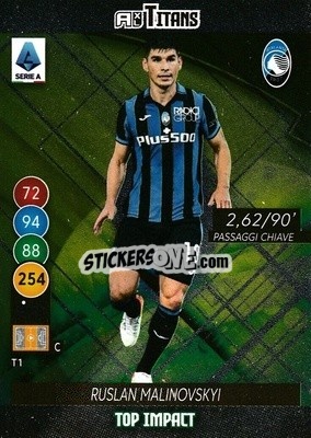 Sticker Ruslan Malinovskyi - Calciatori 2021-2022. Adrenalyn XL TITANS - Panini
