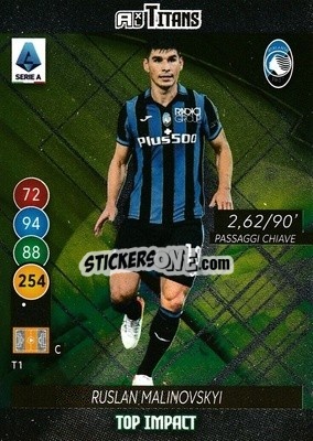 Figurina Ruslan Malinovskyi - Calciatori 2021-2022. Adrenalyn XL TITANS - Panini