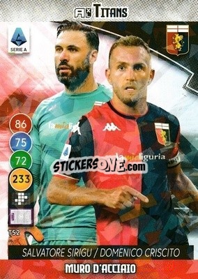 Cromo Salvatore Sirigu / Domenico Criscito - Calciatori 2021-2022. Adrenalyn XL TITANS - Panini