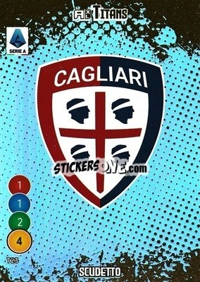 Sticker Scudetto Cagliari - Calciatori 2021-2022. Adrenalyn XL TITANS - Panini