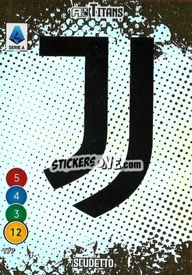 Sticker Scudetto Juventus - Calciatori 2021-2022. Adrenalyn XL TITANS - Panini