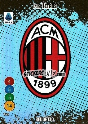 Figurina Scudetto Milan - Calciatori 2021-2022. Adrenalyn XL TITANS - Panini