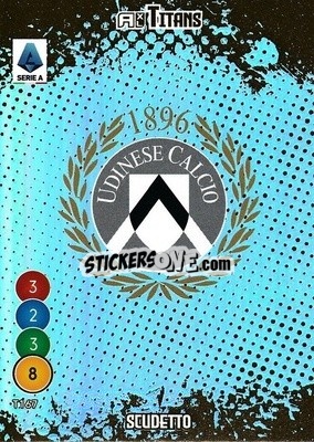 Figurina Scudetto Udinese - Calciatori 2021-2022. Adrenalyn XL TITANS - Panini