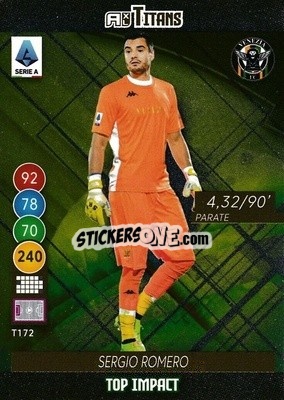 Sticker Sergio Romero - Calciatori 2021-2022. Adrenalyn XL TITANS n. T172 - Panini