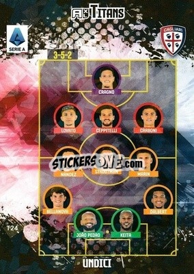 Sticker Squadra Cagliari - Calciatori 2021-2022. Adrenalyn XL TITANS n. T24 - Panini