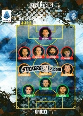 Cromo Squadra Empoli - Calciatori 2021-2022. Adrenalyn XL TITANS - Panini