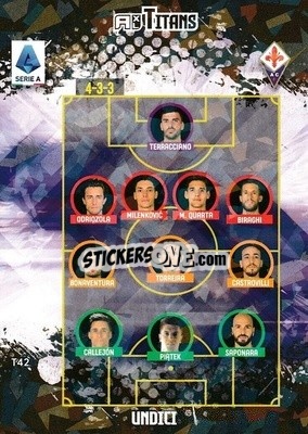 Sticker Squadra Fiorentina - Calciatori 2021-2022. Adrenalyn XL TITANS - Panini