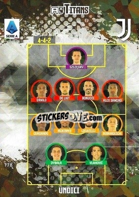 Sticker Squadra Juventus - Calciatori 2021-2022. Adrenalyn XL TITANS - Panini