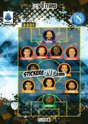 Sticker Squadra Napoli - Calciatori 2021-2022. Adrenalyn XL TITANS - Panini