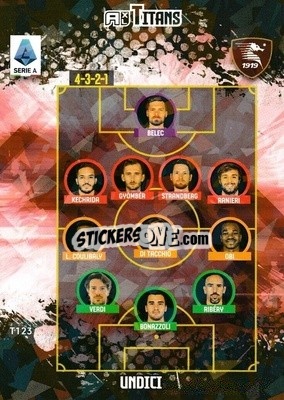 Figurina Squadra Salernitana - Calciatori 2021-2022. Adrenalyn XL TITANS - Panini