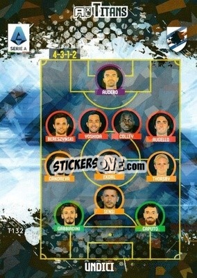 Figurina Squadra Sampdoria - Calciatori 2021-2022. Adrenalyn XL TITANS - Panini