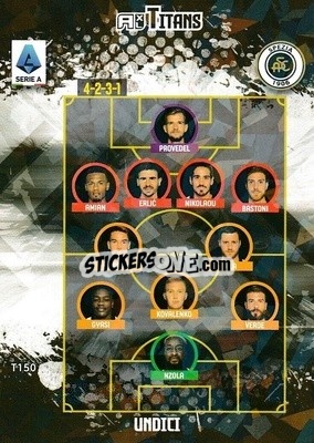 Figurina Squadra Spezia - Calciatori 2021-2022. Adrenalyn XL TITANS - Panini