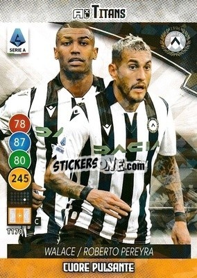 Figurina Walace / Roberto Pereyra - Calciatori 2021-2022. Adrenalyn XL TITANS - Panini