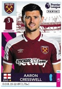 Sticker Aaron Cresswell - Premier League Inglese 2021-2022 n. 582 - Panini
