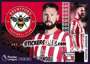 Cromo Brentford - Pontus Jansson - Premier League Inglese 2021-2022 - Panini