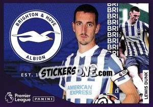 Sticker Brighton & Hove Albion - Lewis Dunk - Premier League Inglese 2021-2022 - Panini