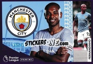 Sticker Manchester City - Fernandinho - Premier League Inglese 2021-2022 n. 14 - Panini