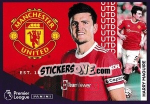 Figurina Manchester United - Harry Maguire - Premier League Inglese 2021-2022 - Panini