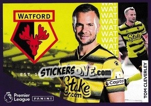 Figurina Watford - Tom Cleverley - Premier League Inglese 2021-2022 - Panini