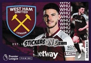 Sticker West Ham United - Declan Rice - Premier League Inglese 2021-2022 n. 21 - Panini