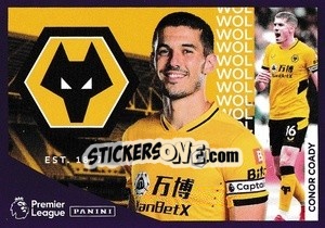 Sticker Wolverhampton Wanderers - Conor Coady - Premier League Inglese 2021-2022 n. 22 - Panini
