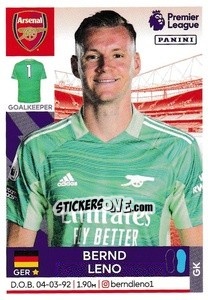 Sticker Bernd Leno - Premier League Inglese 2021-2022 n. 24 - Panini