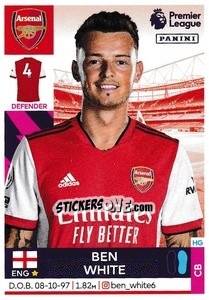 Sticker Ben White - Premier League Inglese 2021-2022 n. 27 - Panini