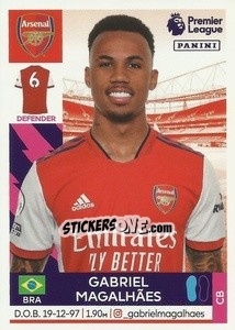 Sticker Gabriel Magalhães - Premier League Inglese 2021-2022 n. 28 - Panini