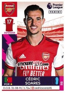 Figurina Cédric Soares - Premier League Inglese 2021-2022 - Panini