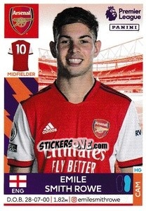Sticker Emile Smith Rowe - Premier League Inglese 2021-2022 n. 39 - Panini