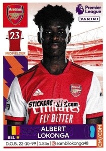 Figurina Albert Lokonga - Premier League Inglese 2021-2022 - Panini