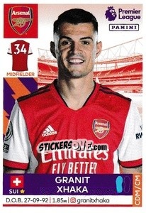 Sticker Granit Xhaka - Premier League Inglese 2021-2022 n. 42 - Panini