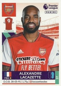 Sticker Alexandre Lacazette - Premier League Inglese 2021-2022 - Panini