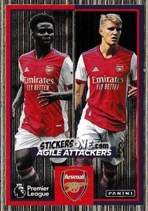 Figurina Bukayo Saka / Martin Odegaard - Premier League Inglese 2021-2022 - Panini