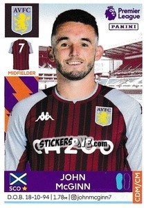Sticker John McGinn - Premier League Inglese 2021-2022 n. 63 - Panini