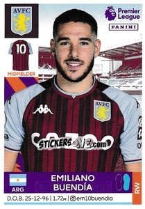 Sticker Emiliano Buendía - Premier League Inglese 2021-2022 n. 65 - Panini