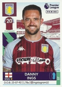 Figurina Danny Ings - Premier League Inglese 2021-2022 - Panini