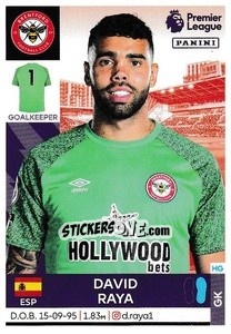 Figurina David Raya - Premier League Inglese 2021-2022 - Panini