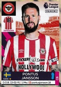 Sticker Pontus Jansson - Premier League Inglese 2021-2022 n. 87 - Panini