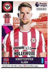 Sticker Kristoffer Ajer - Premier League Inglese 2021-2022 - Panini