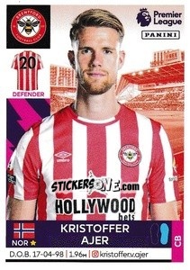 Figurina Kristoffer Ajer - Premier League Inglese 2021-2022 - Panini