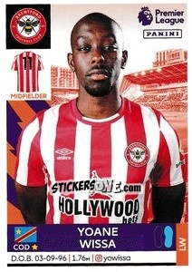 Sticker Yoane Wissa - Premier League Inglese 2021-2022 n. 96 - Panini