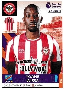 Sticker Yoane Wissa - Premier League Inglese 2021-2022 - Panini