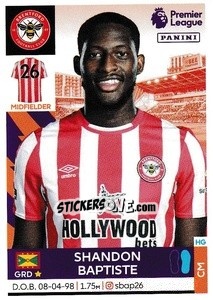 Sticker Shandon Baptiste - Premier League Inglese 2021-2022 - Panini